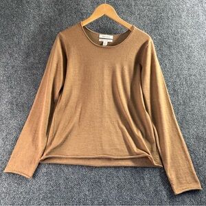 Ellen Tracy Tan Merino Wool Sweater